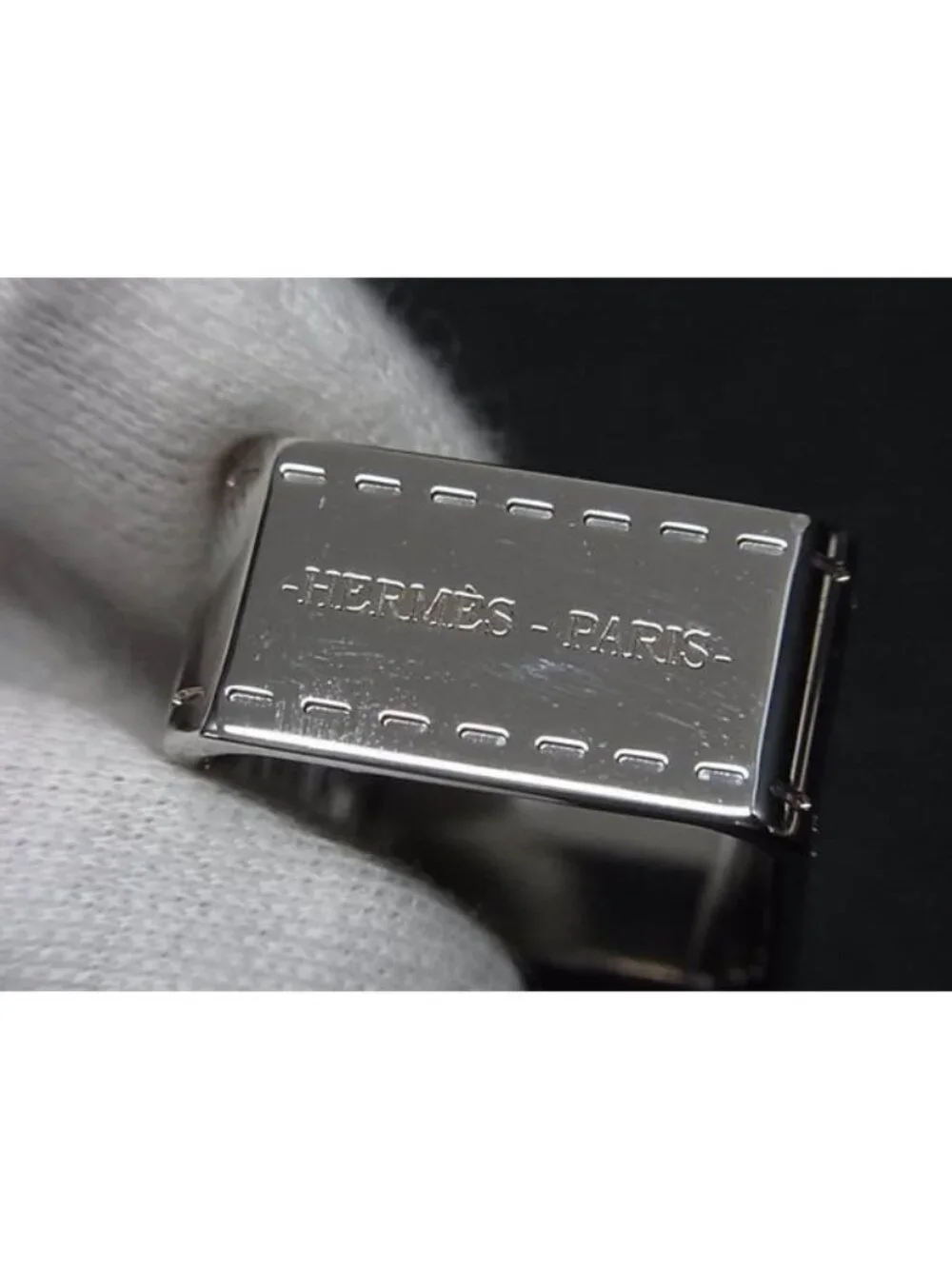 Hermes Bolduc Scarf Ring Closure Silver - Picture 3 of 3